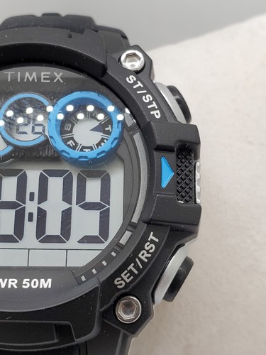 Timex Men's Big Digit DGTL 48mm Watch, black /blue TW5M27300 - 第 11/24 張圖片