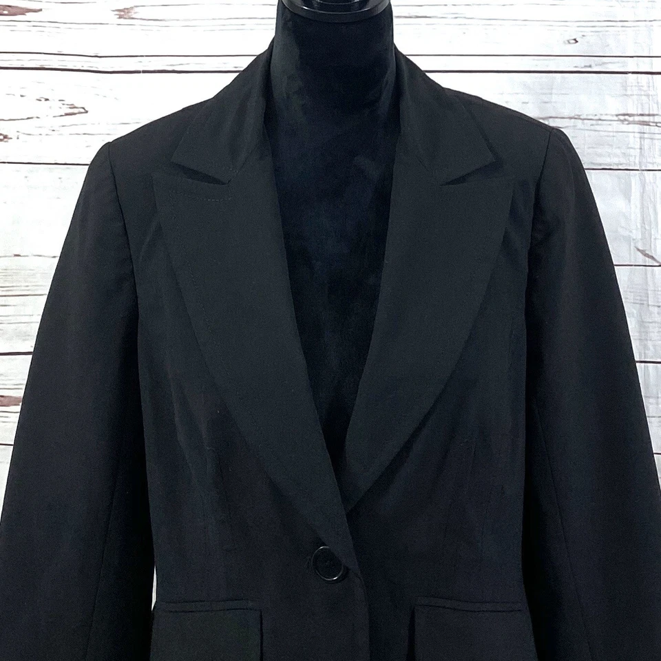 Blazer Trina Turk para mujer una parte inferior ajustado negro carrera talla 10 Foto 2 de 4