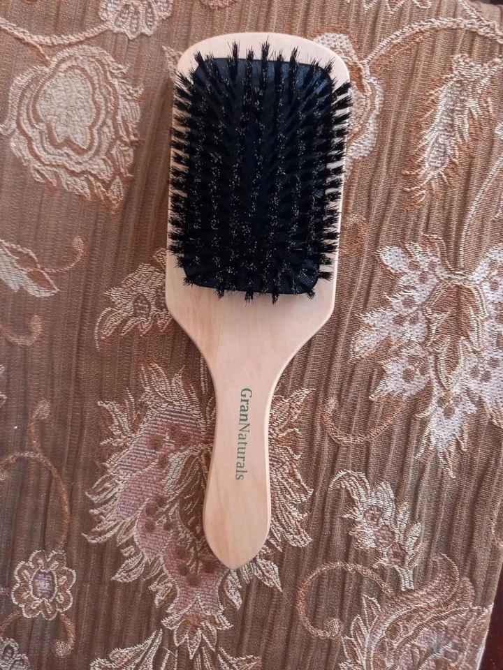 Boar Bristle Hair Brush for Women and Men - Medium/Soft Bristles - Natural - Image 4 of 4
