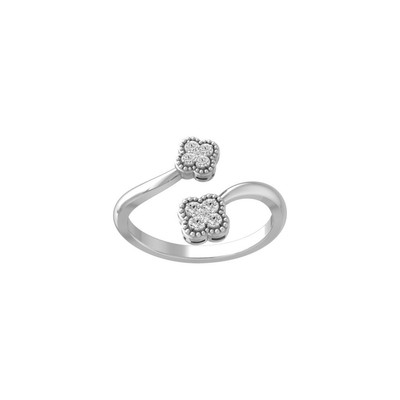 Lab Grown Diamond Composite Ring Size 7 Color-D-F Clarity-VS Sterling Silver
