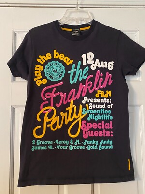 FRANKLIN MARSHALL T-Shirt Size XS Made in Italy Sound of Seventies Nightlife