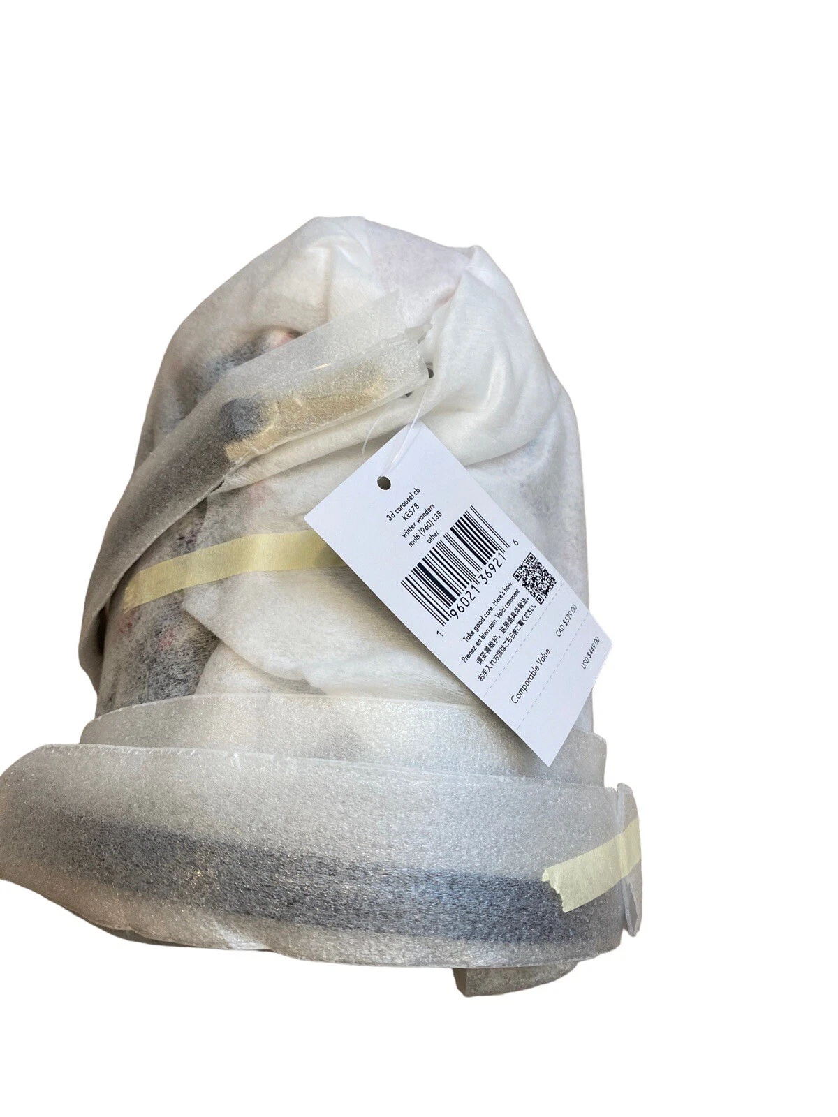 Tracolla Kate Spade KE578 Winter Wonders 3D Carou nuova con etichetta