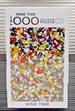 Wine Time 1000 Piece Jigsaw Puzzles Multicolor Wine Bottles 27 X 19 Sealed Box