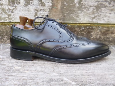 JOSEPH CHEANEY BROGUES SCHUHE SCHWARZ LEDER UK8,5 HERREN TURNER
