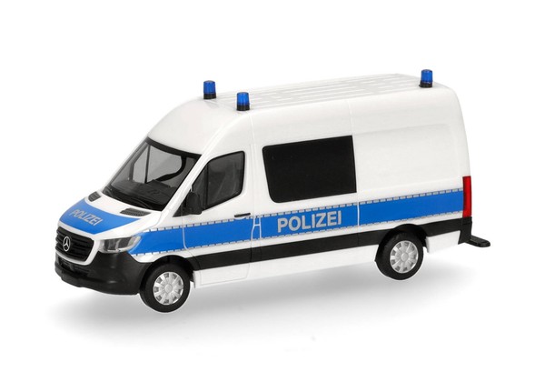 "Herpa 1:87 098786 Mercedes-Benz Sprinter '18 Halbbus Hochdach \"Polizei Nrw\" Neu"-image