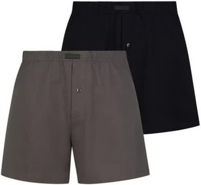 Bruno banani Herren Boxershort 2er Pack Loose Fit XL anthrazit schwarz