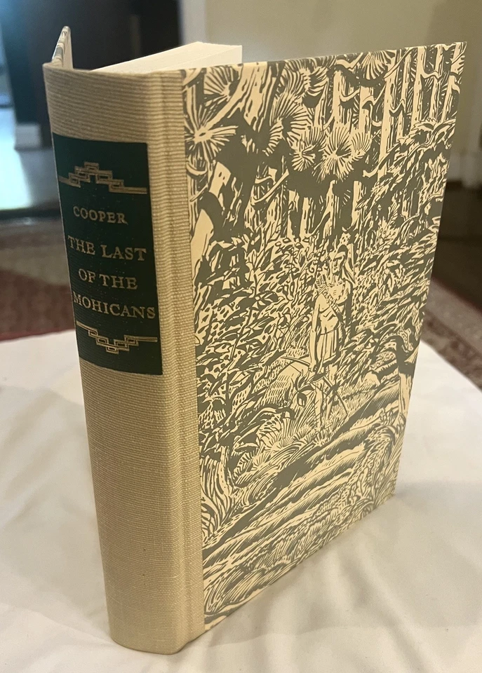 1932, The Last of the Mohicans, Cooper, Heritage Press, Slipcover, MINT Foto 2 de 4