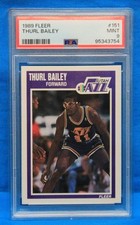 1989 FLEER # 151 Thurl Bailey PSA 9 MINT # 95343754  UTAH JAZZ !!!