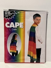 Costume Cape - Fits Adults and Kids one size Halloween, Parties, Cosplay Rainbow