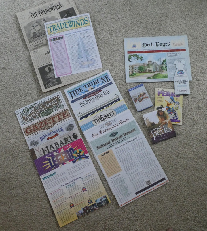 LOT of Walt Disney World Resort Hotel Ephemera, Newspapers Vintage 1994 to 2010