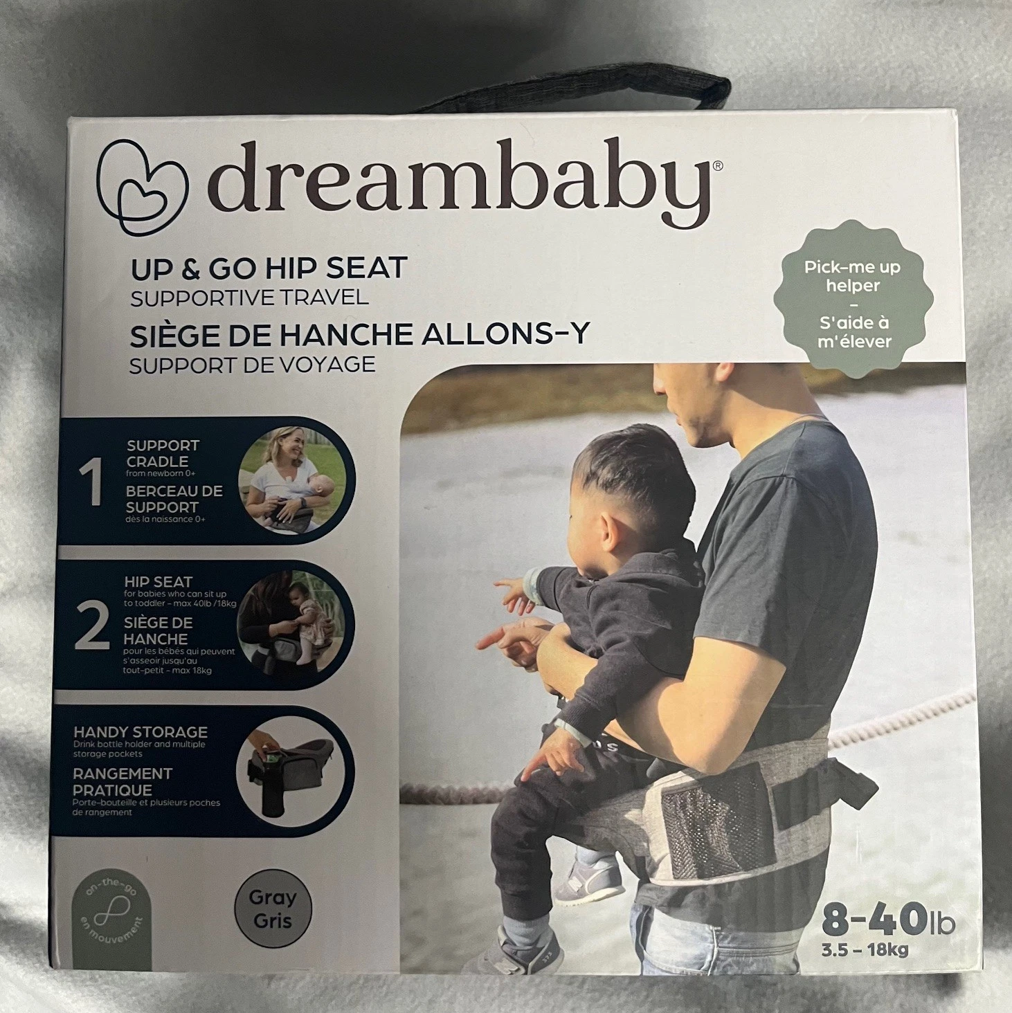 NEW Dreambaby Up & Go Baby Hip Seat Carrier – Lightweight - Sealed in Box