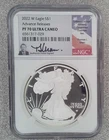 2022-W Proof American .999 Silver Eagle NGC PF70 Ultra Cam Uram Autograph (029)