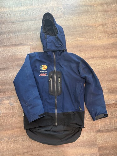 BASS PRO SHOPS NAVY 100MPH GORE-TEX RAIN JACKET WITH HOOD Medium