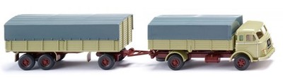 WIKING, HENSCHEL 4x2 Forwarder mit Planenanhänger 2 Achs., 1/87, WIK041702