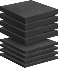8 Pcs Polyethylene Foam Pads for Packing 12in*12in*1in+0.4in, Black 
