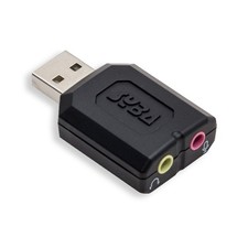 Syba external USB Stereo Sound Adapter for Windows, Mac, Linux Extra Black