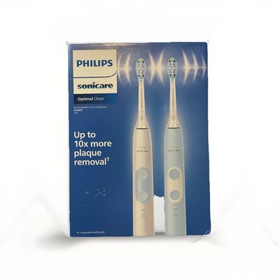 Philips Sonicare Optimal Clean Rechargeable Electric Toothbrush 2-pack HX6829/77