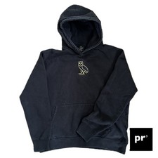 Drake’s OVO Hoodie Black “October’s Very Own” Gold OWL Appliqué Logo OG Size Med