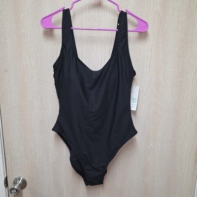 No Boundries Womens Rich Black Removable Padding High Leg Bikini Large 12-14 NWT