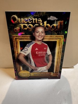 2024-25 Topps Chrome Women Arsenal Katie Mccabe Queens Of Football Black /10
