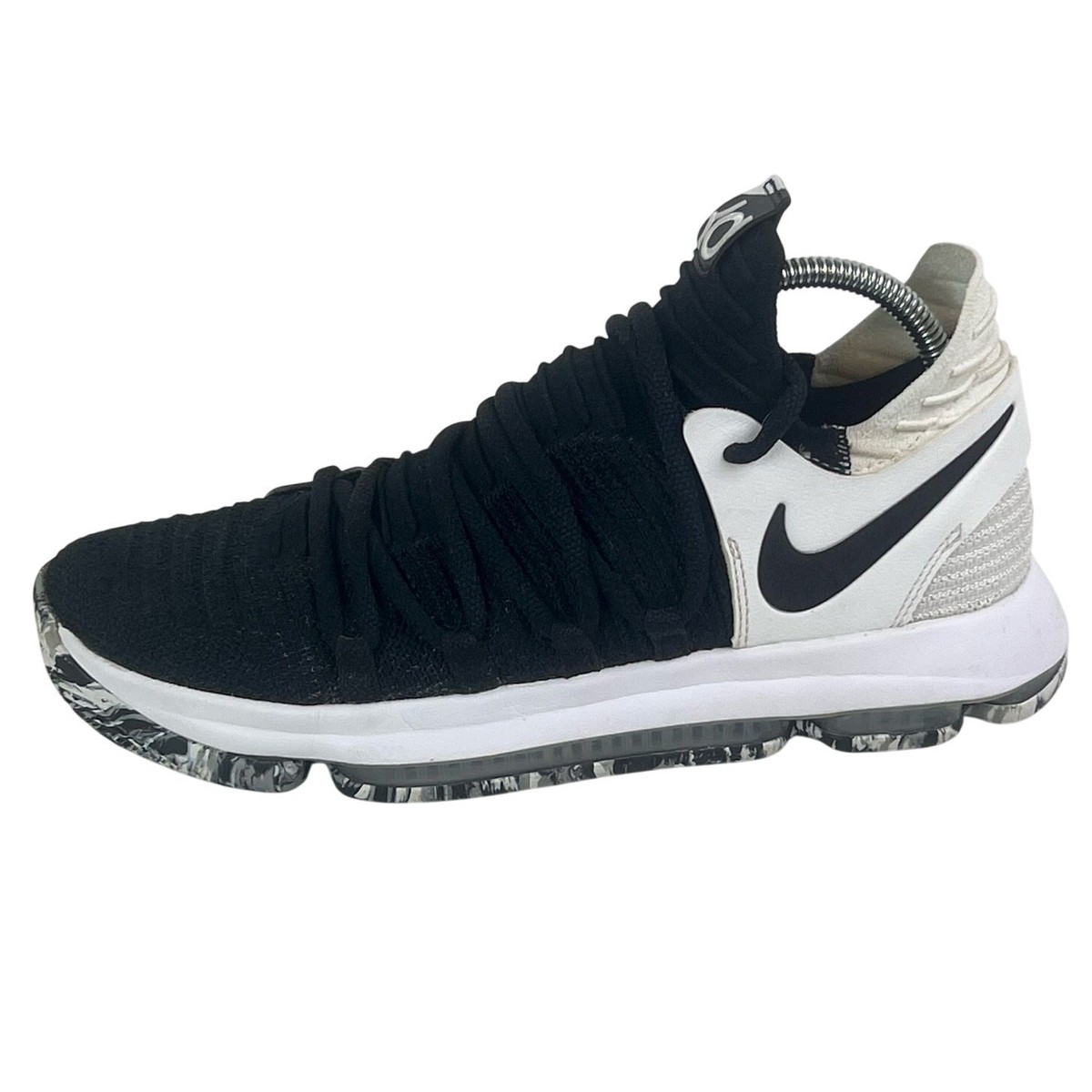 Nike Zoom KD 10 Kevin Durant Oreo Flyknit X Nets Size Black White 897815  008