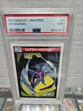 1990 Marvel Universe Archangel Card #21 Mint PSA 9