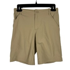 Patagonia Boys Shorts XL 14 Khaki Tan 8" Nylon Stretch Outdoor Sunrise Trail
