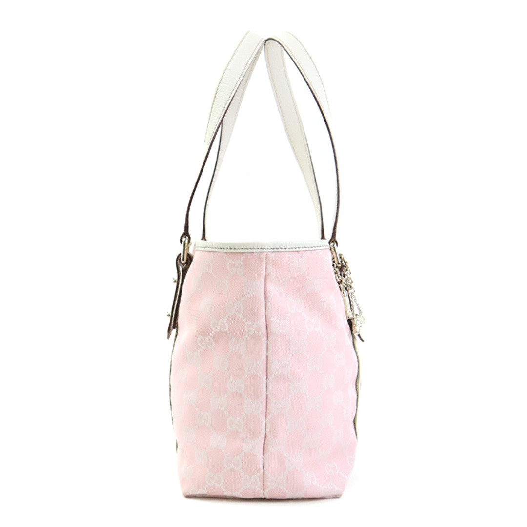 Gucci Shoulder Bag GG Canvas Leather Pink White Khaki Used Tote Bag thumbnail 2