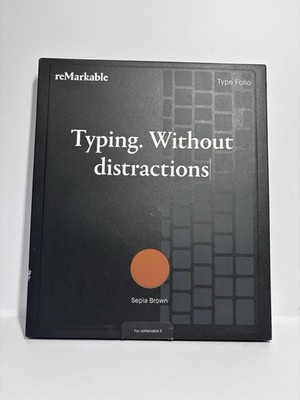 New reMarkable 2 Tablet Type Folio Keyboard Case - Sepia Brown NIB NIP
