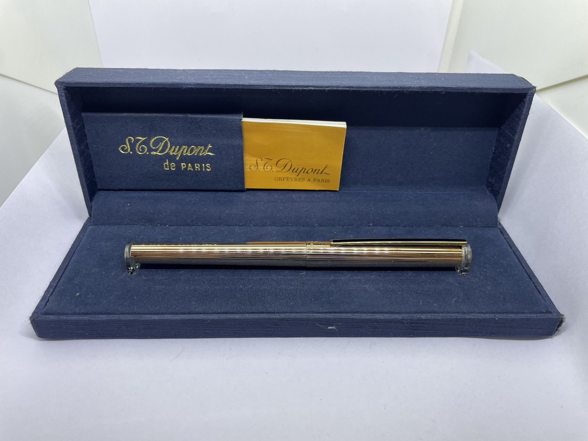 Vintage S. T. Dupont Classique Fountain Pen- 18k B Nib- Box&