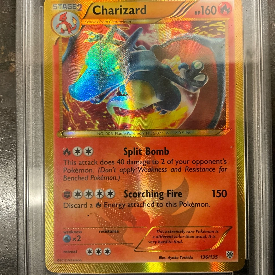 2013 POKEMON BLACK & WHITE PLASMA STORM #136 CHARIZARD PSA 6 EX- MT - Image 3 of 4