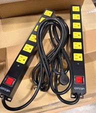 Qty 2 Power Strip 2700J Surge Protectors NEW,6 Outlet Heavy Duty 6FT w/Flat Plug