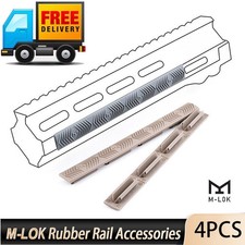 4PCS Plastic Rubber Tactical Mlok Anti-slip Strip M-LOK Rail Protector Covers
