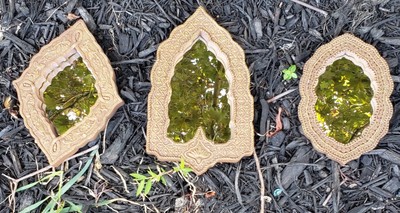  9  Plaster Resin Cast Accent Mirrors