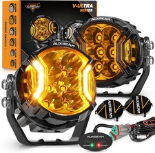 Auxbeam V-ULTRA Series 3 Inch 108W LED Side Shooter Amber Pod Lights Amber DRL