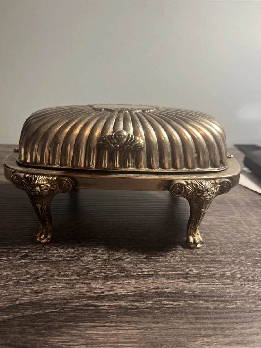 FB Rogers Silver Coin Antique US Silver-Plated Butter Dishes for