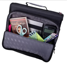 2 Inch Zipper Binder Black - Laptop Organizer Case