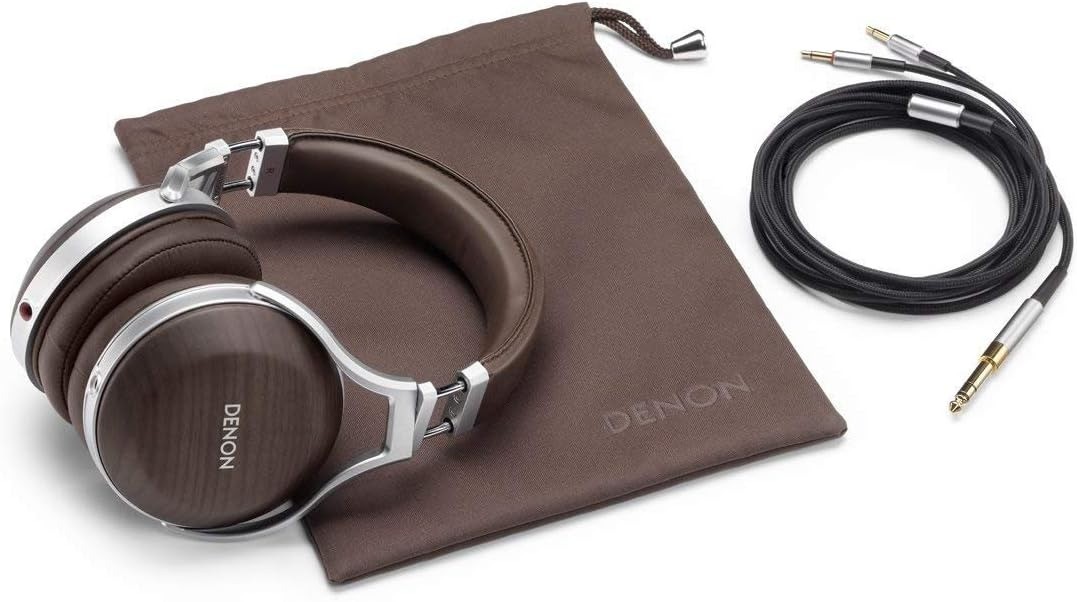 Denon AH-D5200 Over the Ear Headphones - Zebrawood for sale online