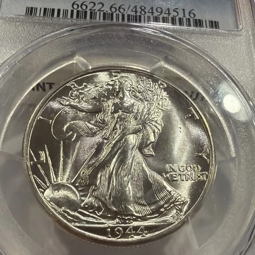 1944-D 50c PCGS MS 66 Walking Liberty Half Dollar INSANE QUALITY !!   1221-44