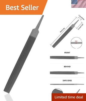 Durable 6'' Medium Cut Half Round File with Double Cut Teeth for Heavy Duty Use