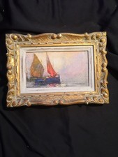 Tableau marine signé Dagnac Rivière (1864-1945) huile sur panneau