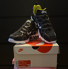 Nike Stussy Air Zoom Spiridon KK Black White Yellow Sneaker Men's