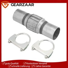 Edelstahl 55x100 Flexrohr + 2x Schellen für AUDI A3 A4 B5 A6 VW PASSAT 3B 1.8 Ac