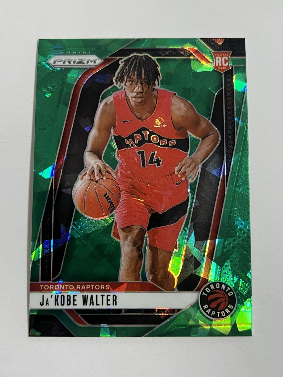2024-25 Prizm Ja Kobe Walter Rookie Green Ice Rookie #223 Raptors