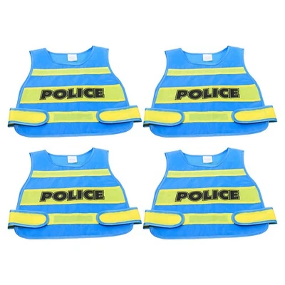 4 Pcs Costume De Policier Enfant Gilet Police Accessoires D'habillage - Photo 1/4
