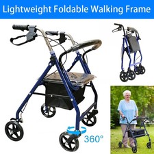 Rollator klappbar Leichtgewichtsrollator Laufhilfe Gehhilfe mit Handbremsen DHL