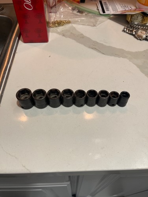 #ad Nine Vintage Snap On Tools IMFM Series #11 #19 6 point shallow sockets set $160.00