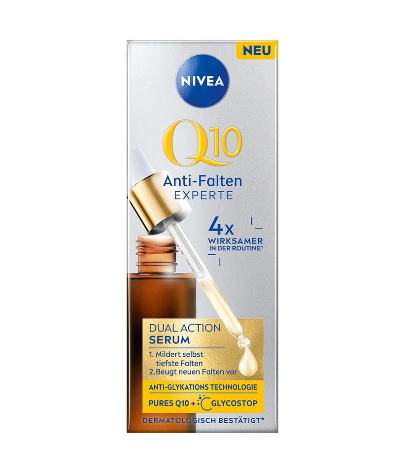 NIVEA Q10 Anti-Falten Experte Dual Action Serum GLYCOSTOP® glättend 30ml - Bild 3 von 4