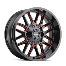 18x9 Mayhem Cogent Black Wprism Red Wheel 5x55x5.5 0mm
