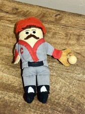VINTAGE ANTIQUE CINCINNATI REDS MLB MASCOT BASEBALL PLAYER PLUSH DOLL TOY 7”